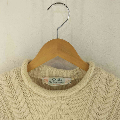 Quills Woollen Market アイルランド製 ケーブルニットセーター メンズ XL