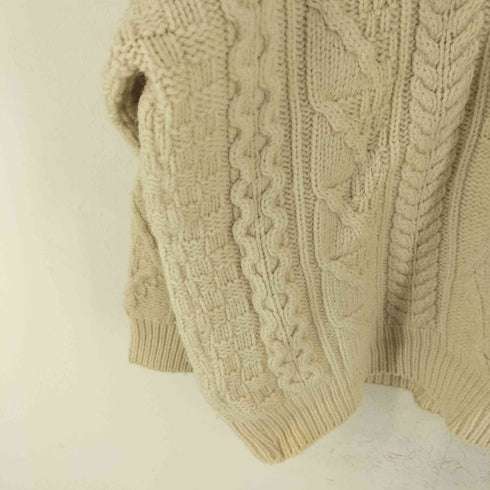 Quills Woollen Market アイルランド製 ケーブルニットセーター メンズ XL