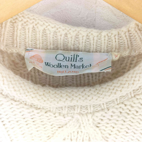 Quills Woollen Market アイルランド製 ケーブルニットセーター メンズ XL