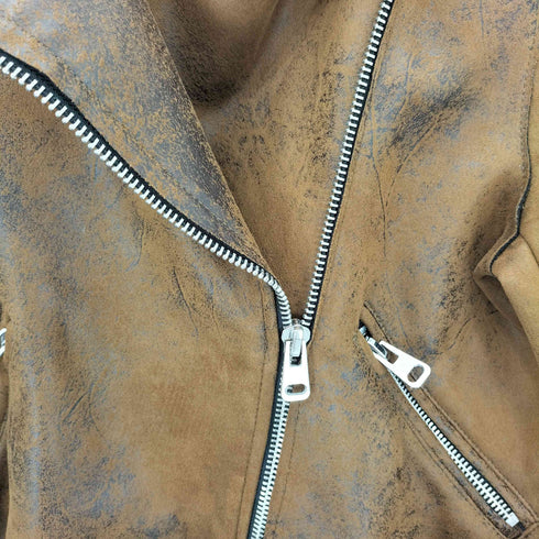 ベルシュカ BERSHKA フェイクレザーダブルライダースジャケット レディース M