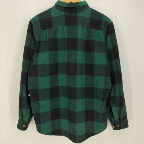 Prentiss ブロックチェック フラップポケット ヘビーネルシャツ メンズ import:L