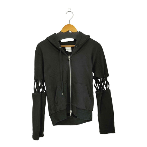 KRKM 袖デザイン フルジップパーカー casual レディース