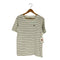 シュミーズラコステ CHEMISE LACOSTE 80s ロゴワッペン ボーダー クルーネックTシャツ メンズ FR:42