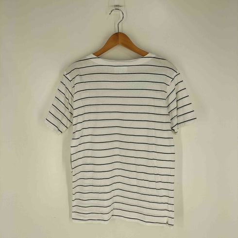 シュミーズラコステ CHEMISE LACOSTE 80s ロゴワッペン ボーダー クルーネックTシャツ メンズ FR:42