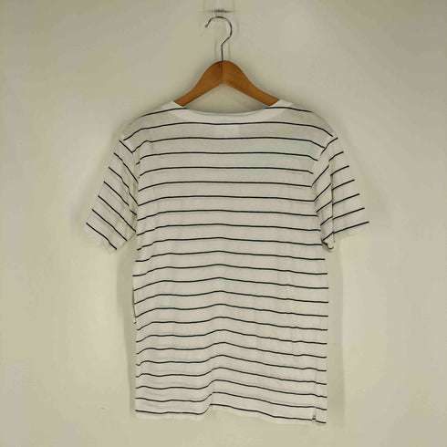 シュミーズラコステ CHEMISE LACOSTE 80s ロゴワッペン ボーダー クルーネックTシャツ メンズ FR:42