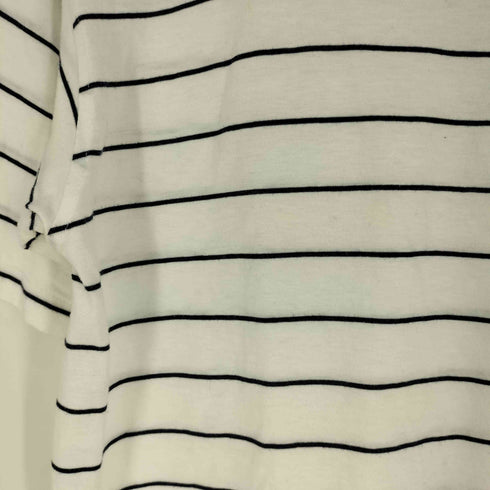 シュミーズラコステ CHEMISE LACOSTE 80s ロゴワッペン ボーダー クルーネックTシャツ メンズ FR:42