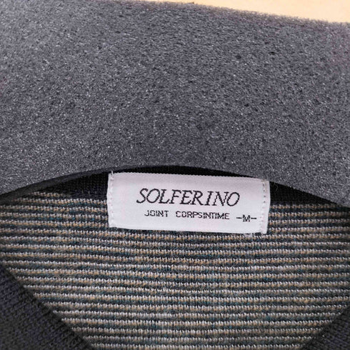 SOLFERINO 総柄 襟付き ニットカーディガン import レディース