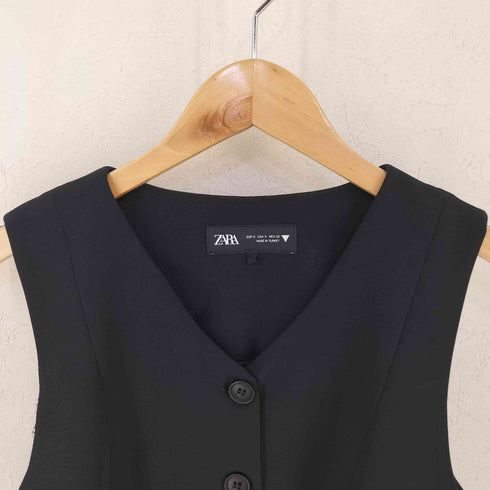 ザラ ZARA Vネックプリーツワンピース レディース import:S