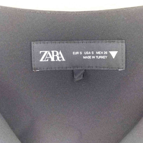 ザラ ZARA Vネックプリーツワンピース レディース import:S