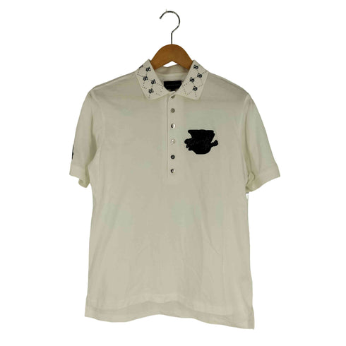 バレンザポースポーツ VALENZA PO SPORTS ラインストーン ロゴワッペン ポロシャツ Y2K メンズ 40