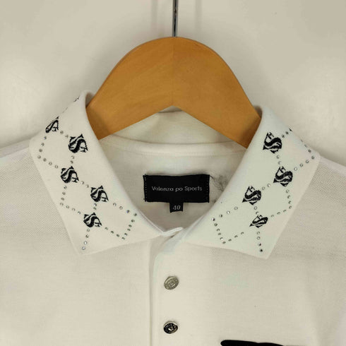 バレンザポースポーツ VALENZA PO SPORTS ラインストーン ロゴワッペン ポロシャツ Y2K メンズ 40