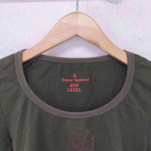 ヴィヴィアンウエストウッドレッドレーベル Vivienne Westwood RED LABEL Y2K オーブ刺繍ロゴ Uネック カットソー レディース 2
