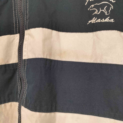 DIMCO APPAREL ボーダー柄 ジップアップ フーデッド マリンジャケット メンズ import:L