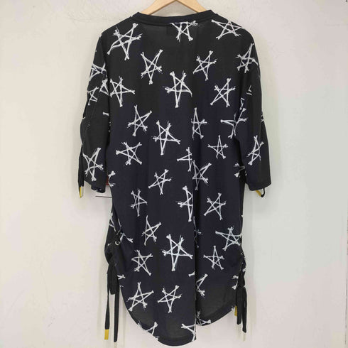 ニーアクロージング NIER CLOTHING 総柄 星 ハート レースアップ S/S Tシャツ レディース FREE
