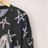 ニーアクロージング NIER CLOTHING 総柄 星 ハート レースアップ S/S Tシャツ レディース FREE