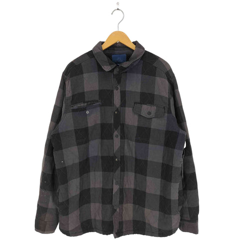ジョージ GEORGE 裏ボアチェック柄シャツジャケット メンズ import:XL