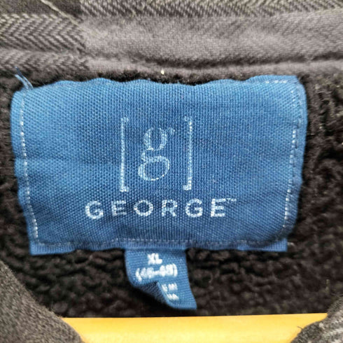 ジョージ GEORGE 裏ボアチェック柄シャツジャケット メンズ import:XL