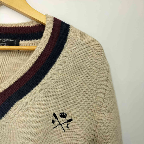 シップス SHIPS Robert Collina イタリア製 ウール100 Vネック ニット セーター メンズ