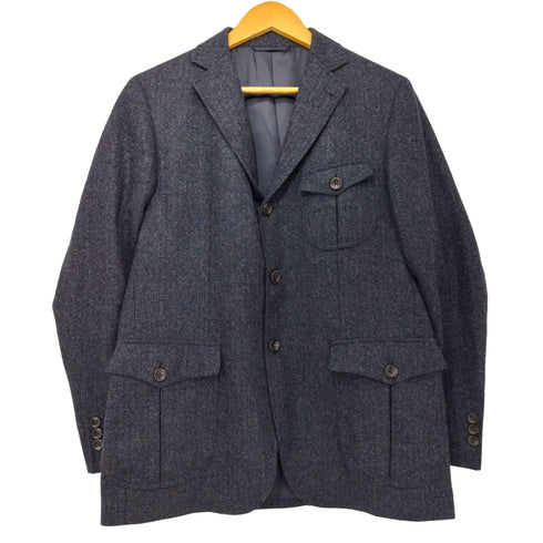 ミツミネ MITSUMINE ウール チェック 3B テーラード ジャケット メンズ JPN:M