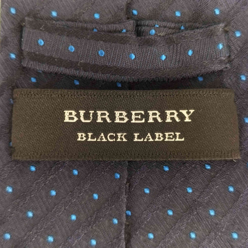バーバリーブラックレーベル BURBERRY BLACK LABEL ドット柄 シルクネクタイ メンズ