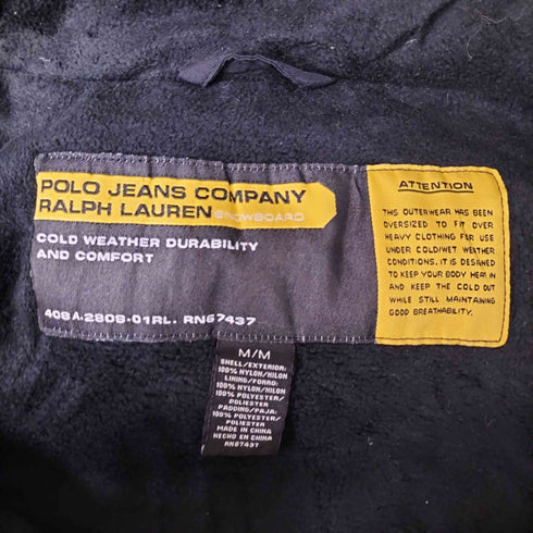 ポロジーンズカンパニーラルフローレン POLO JEANS COMPANY RALPH LAUREN 90S 裏地フリース キルト リップストップ 中綿 ジップアップ ブルゾン ジャケット メンズ import:M
