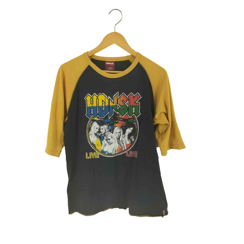 hideseek HDNSK LIVE ラグラン プリント Tシャツ メンズ import:L