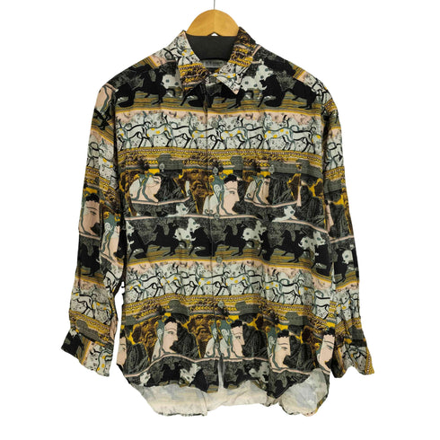 テットオム TETE HOMME レーヨン100 L/S 総柄シャツ メンズ