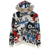 アディダスオリジナルス adidas Originals AOP LOUD FZ HOODIE ロゴ 総柄 ジップアップ フーディー パーカー メンズ JPN:M