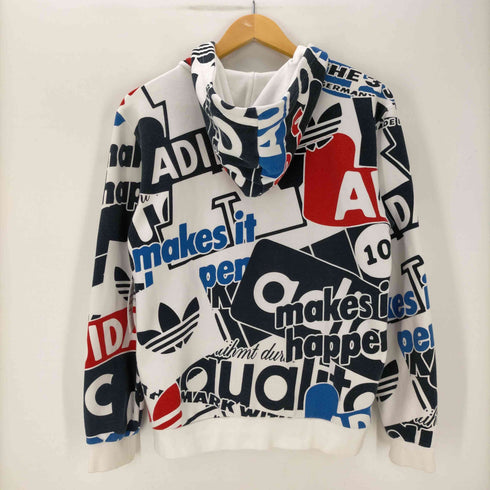 アディダスオリジナルス adidas Originals AOP LOUD FZ HOODIE ロゴ 総柄 ジップアップ フーディー パーカー メンズ JPN:M