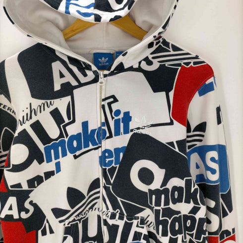 アディダスオリジナルス adidas Originals AOP LOUD FZ HOODIE ロゴ 総柄 ジップアップ フーディー パーカー メンズ JPN:M