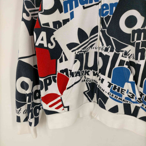 アディダスオリジナルス adidas Originals AOP LOUD FZ HOODIE ロゴ 総柄 ジップアップ フーディー パーカー メンズ JPN:M