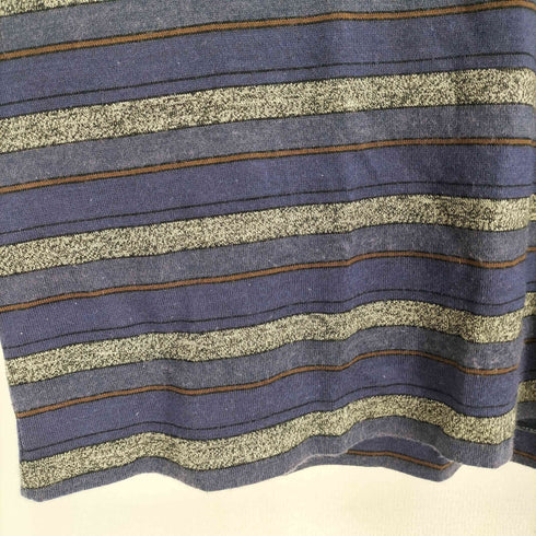 90S アクリルウール ボーダー S/S ニットポロシャツ メンズ import:L