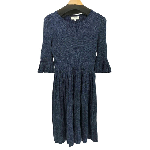 カルヴェン CARVEN ラメ リブニット ワンピース レディース import:S