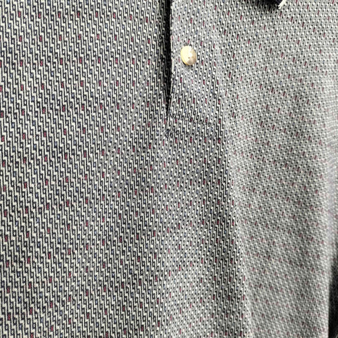 CHERESKIN レーヨン混 総柄 S/S ポロシャツ メンズ import:M