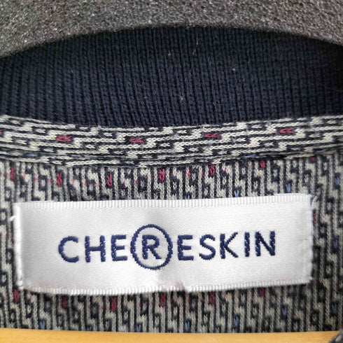 CHERESKIN レーヨン混 総柄 S/S ポロシャツ メンズ import:M