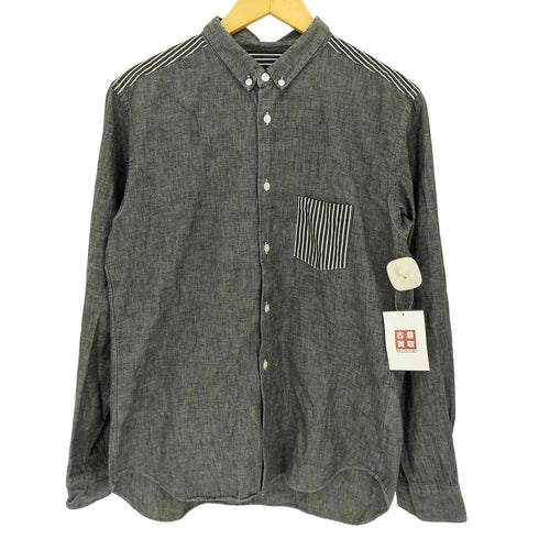 コムデギャルソンオムプリュス COMME des GARCONS HOMME PLUS 11aw Decadence デカダンス期 製品染め ボーダー切替 シャツ メンズ JPN:S