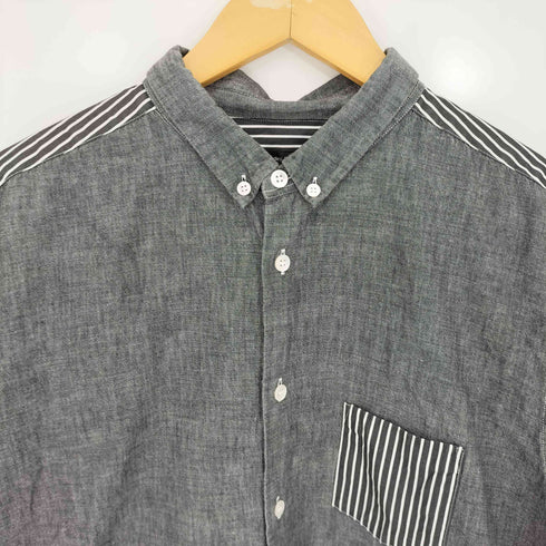 コムデギャルソンオムプリュス COMME des GARCONS HOMME PLUS 11aw Decadence デカダンス期 製品染め ボーダー切替 シャツ メンズ JPN:S