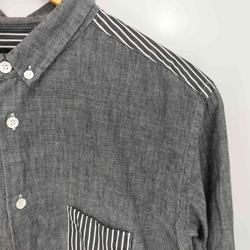 コムデギャルソンオムプリュス COMME des GARCONS HOMME PLUS 11aw Decadence デカダンス期 製品染め ボーダー切替 シャツ メンズ JPN:S