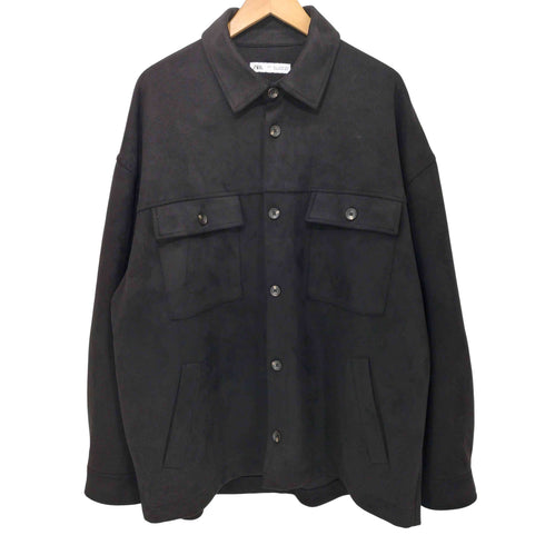 ザラ ZARA フェイクスウェード シャツ ジャケット メンズ import:L