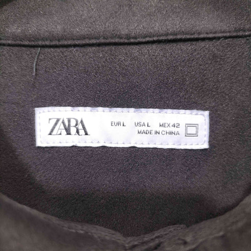 ザラ ZARA フェイクスウェード シャツ ジャケット メンズ import:L