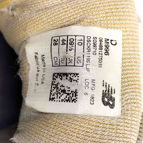 ニューバランス NEW BALANCE M996 GY ローカットスニーカー メンズ JPN:28