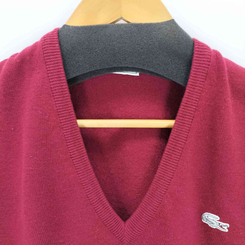 シュミーズラコステ CHEMISE LACOSTE 70-80s ワンポイントロゴ Vネックニット メンズ JPN:3