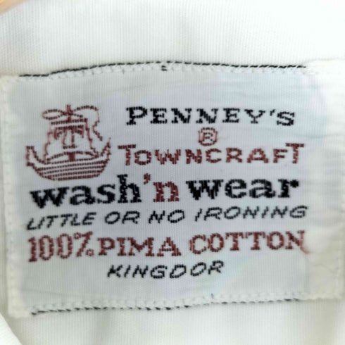 ペニーズタウンクラフト PENNEYS TOWNCRAFT 60s 船タグ ピマコットン マチ付き 長袖シャツ メンズ 36