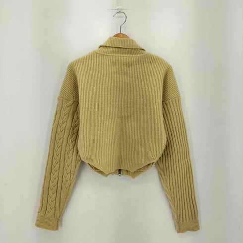 ヴィアヴァンダ viavanda CUTTING DOUBLE ZIP KNIT CARDIGAN ニットカーディガン レディース FREE