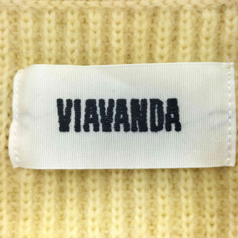 ヴィアヴァンダ viavanda CUTTING DOUBLE ZIP KNIT CARDIGAN ニットカーディガン レディース FREE