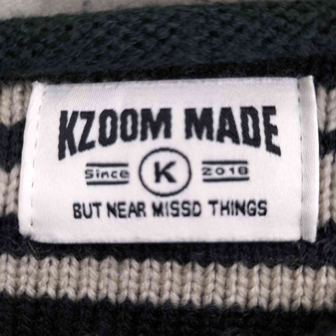 KAZOOM MADE 総柄 裏面デザイン ニット メンズ