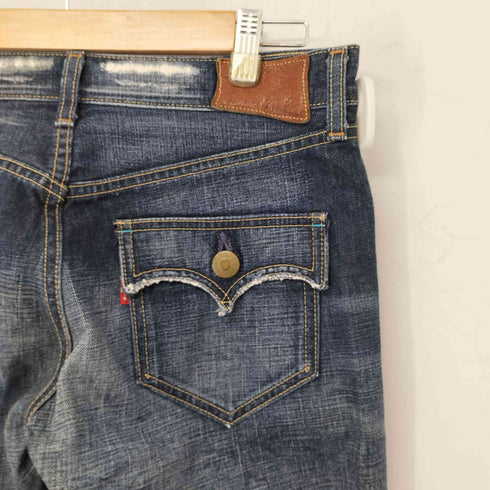 リーバイス Levis LV705-03 ターコイズデザイン クラッシュ加工 デニムパンツ ボタンフライ メンズ 30