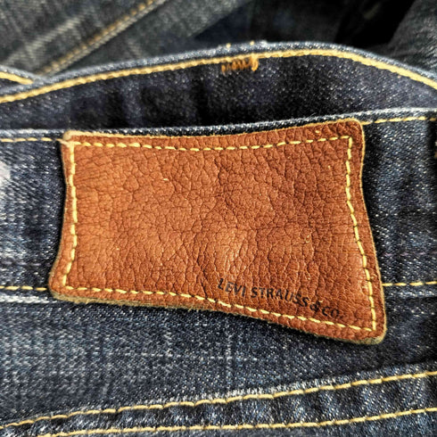 リーバイス Levis LV705-03 ターコイズデザイン クラッシュ加工 デニムパンツ ボタンフライ メンズ 30