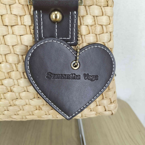 サマンサベガ Samantha Vega ハートキーホルダー付かごバッグ レディース