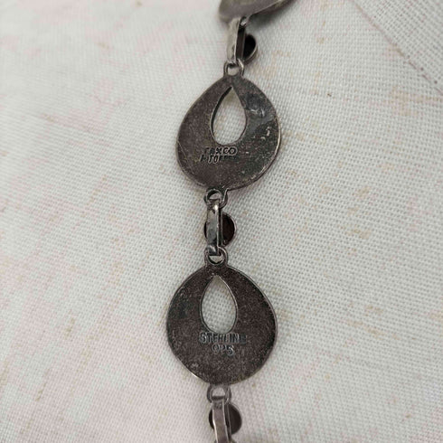 Mexican jewelry タスコ F-TORRES STERLING 925刻印 ターコイズ ネックレス メンズ